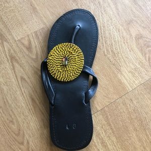 African hand made ,summer ,sandal,beaded sandal
